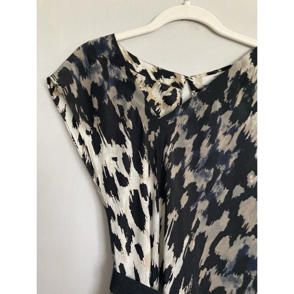Robert Rodriquez Silk Animal Print Asymmetrical Dress 8 Women’s - Picture 2 of 14